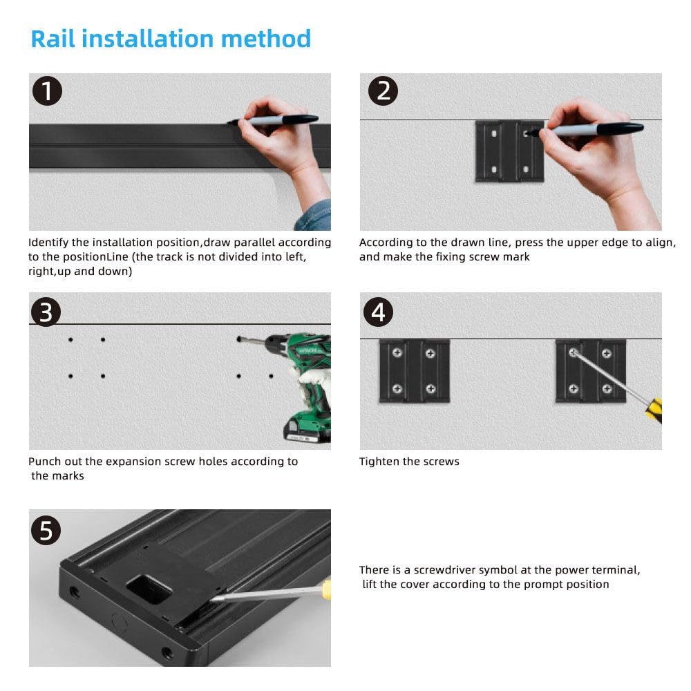Presa Elettrica da Binario - Adattatore Internazionale Rotondo, 8000 W, Adattatore con Luce Blu, Robusto, Staccabile, Facile da Collegare All'Alimentazione Grey-75cm