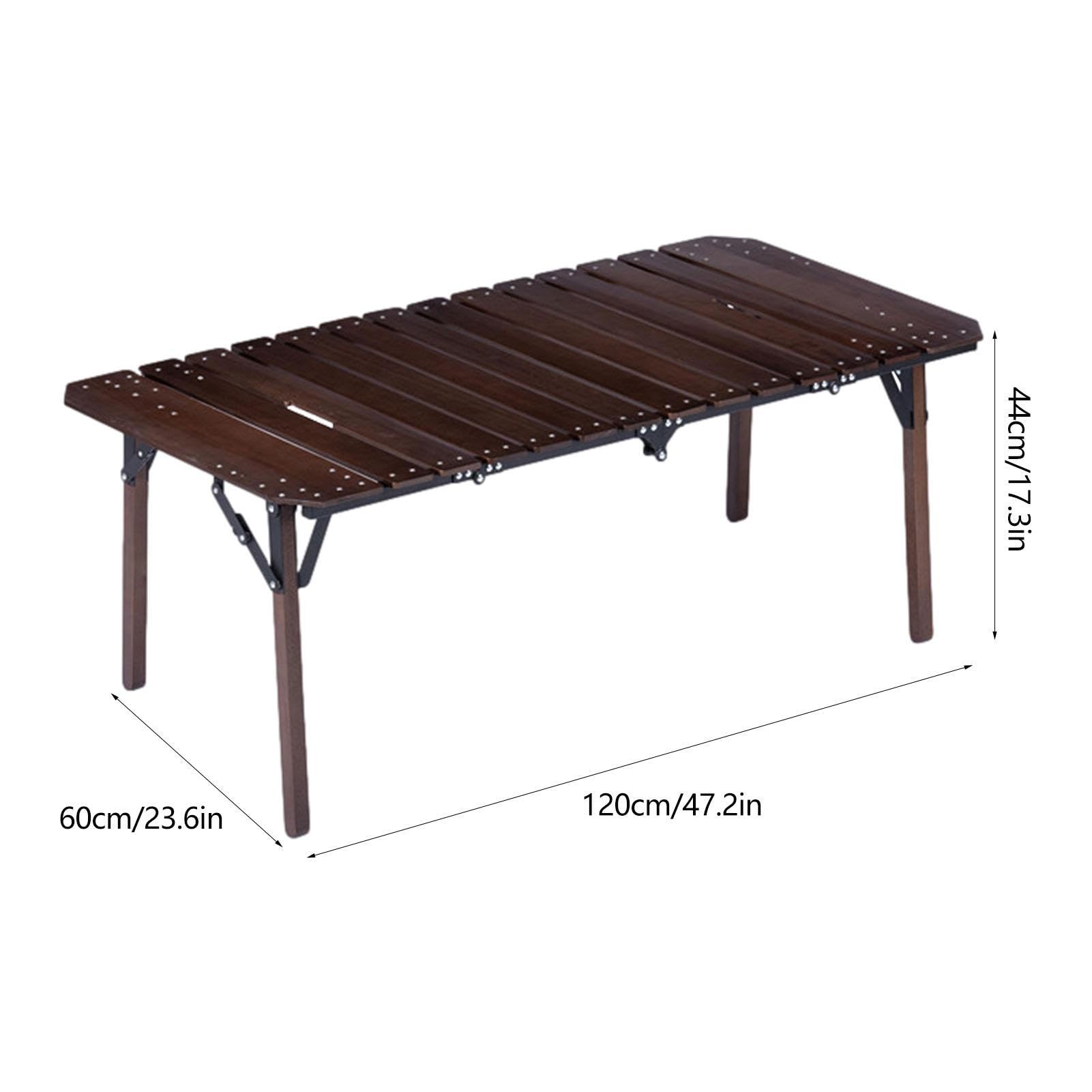 Tavolo da cucina portatile in legno, tavoli pieghevoli per grigliate all'aperto, piano rettangolare arrotolabile da tavolo in alluminio, cucina da campeggio portatile con tavoli per utensili, tavolo
