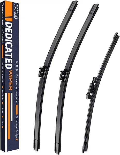 Replacement for Mercedes-Benz GLC300 2016-2021,GLC250 2017-2021,GLC43 AMG 2017-2021 Silent Wipers -FAPIUO Front Windshield Wipers 22"+22"+12" Blade Set (2 Pack）