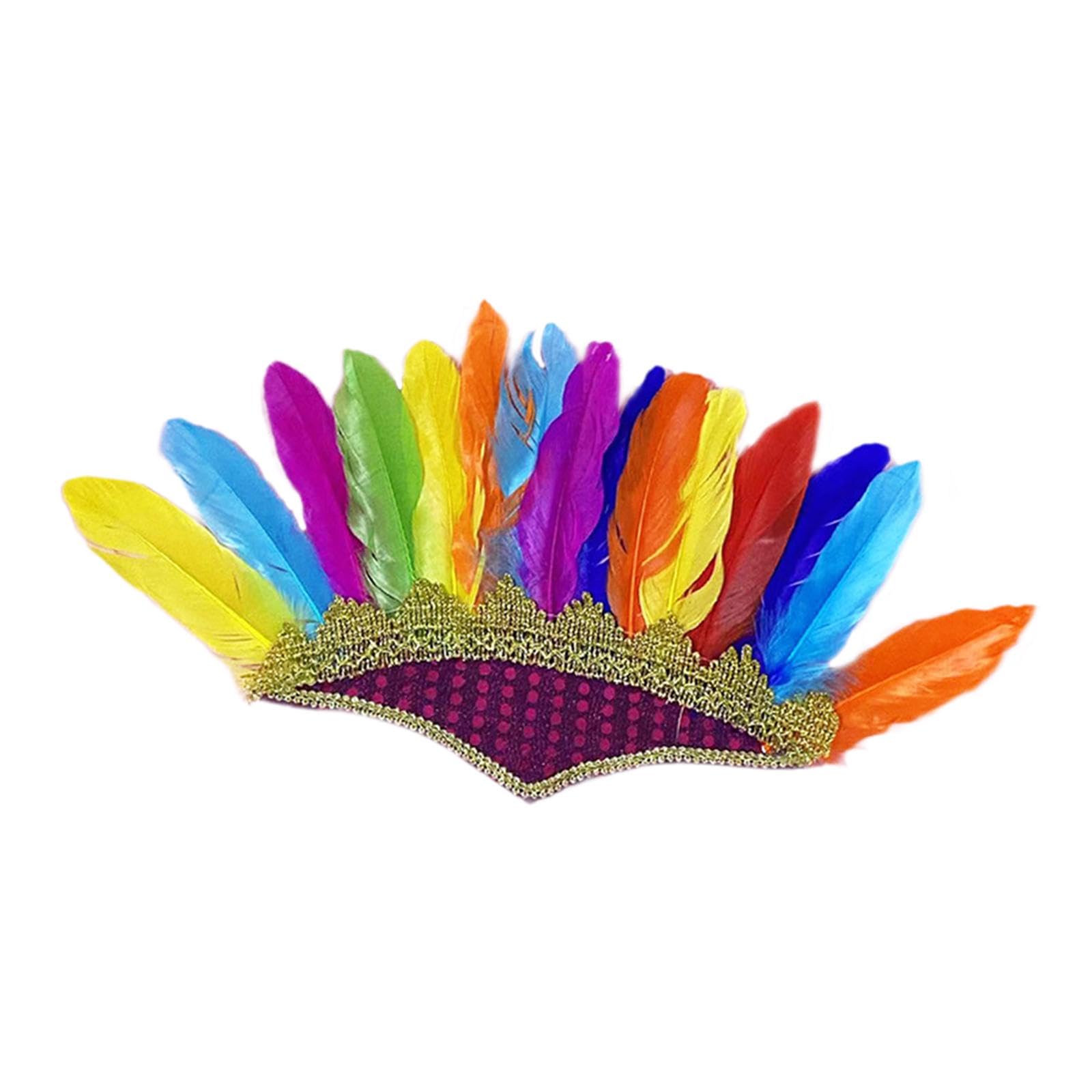 Kids Artificial Feather Headband for Dance Show Performance Carnival Costume Party Headpiece