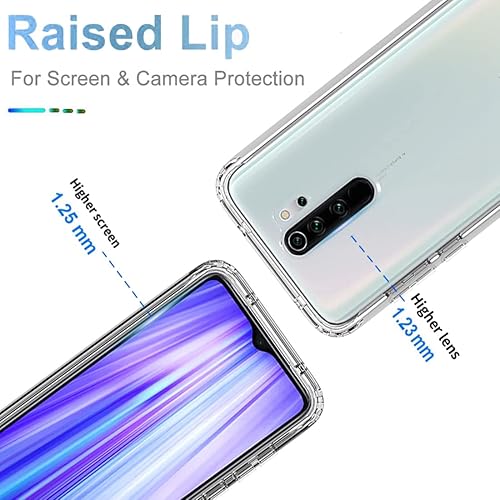 Miniatura 2 de Gufuwo Funda para Redmi Note 8 Pro M1906G7I con protector de pantalla de vidrio templado, carcasa rígida de diseño floral de cuerpo completo + funda