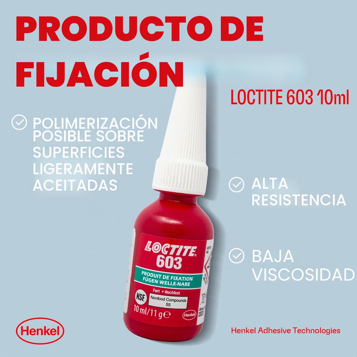 557.40.33 - pegamento para rodamientos 10 ml 603
