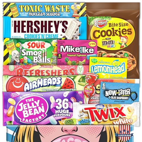 Crazy Sour Box – Importação dos Estados Unidos – Ideia perfeita para oferecer – Top vendas, presente de aniversário, Páscoa – doces dos Estados Unidos – Best Products.