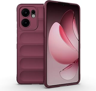 جراب موبايل متوافق مع اوبو رينو 13F جلوبال ماجيك شيلد من البولي يوريثين الحراري + جراب سيليكون مضاد للصدمات لموبايل اوبو رينو 13F (أحمر نبيذي) من فاسينيشن