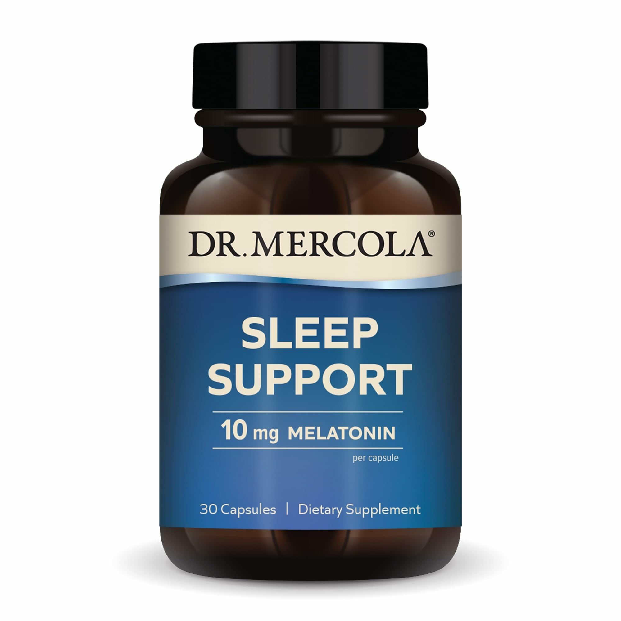 Dr. Mercola Sleep Support with Melatonin, 10 mg, 30 Capsules (30 Servings)