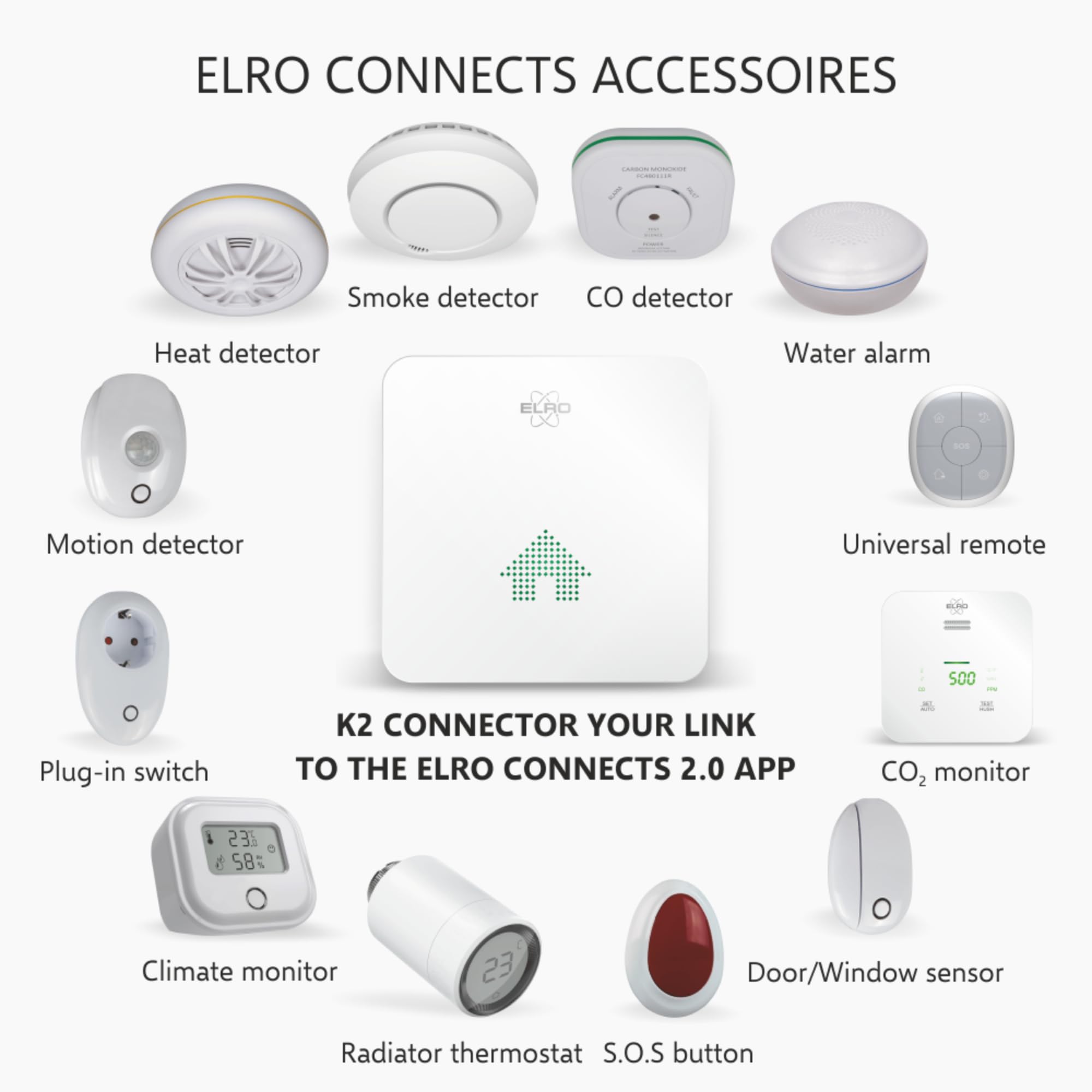 ELRO Connects K2 Connector SF50GA - Conecta Todos los Productos ELRO Connects con la aplicación ELRO Connects 2.0