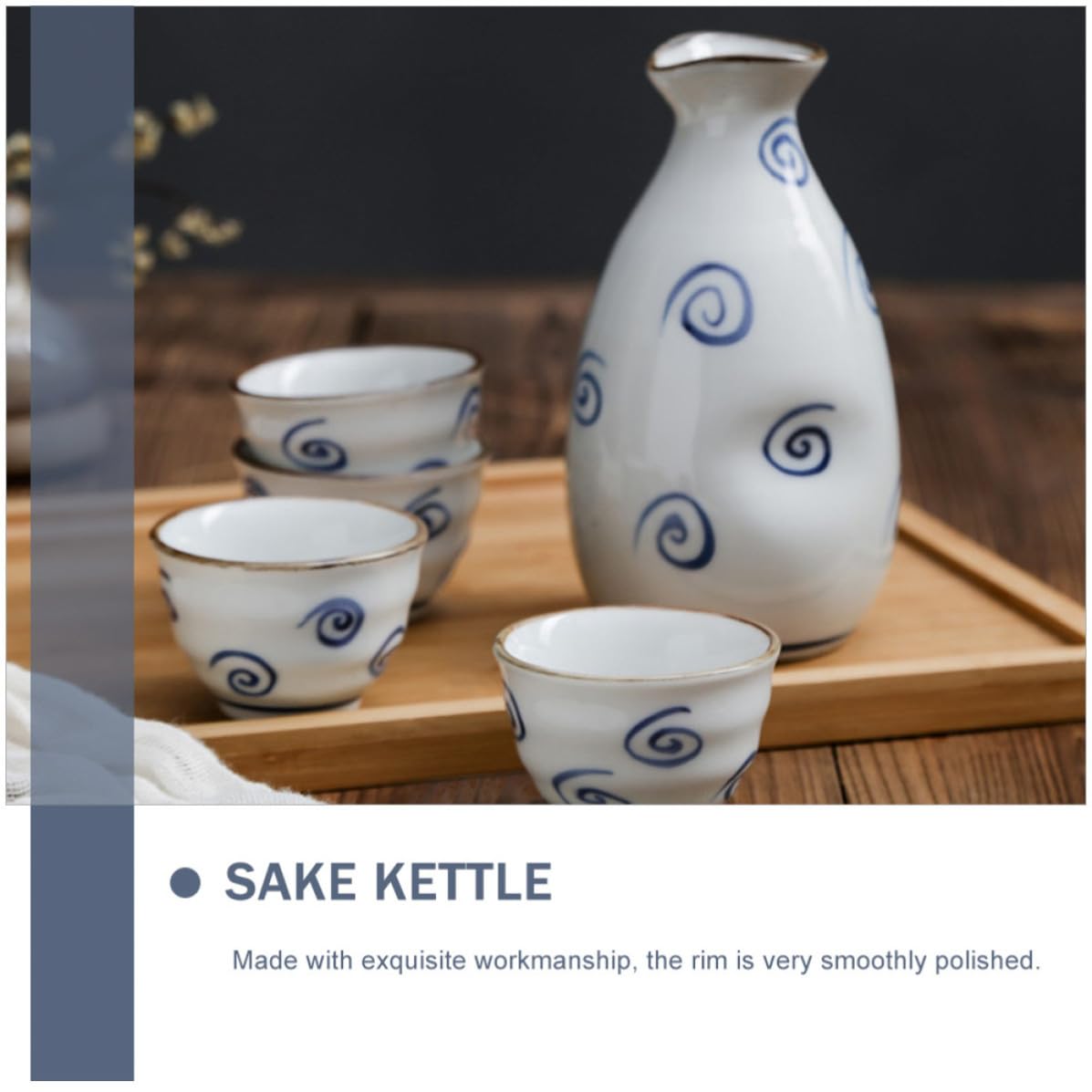 POPETPOP Cerámica Tetera de Sake Japonesa Tazas, Estilo Japonés