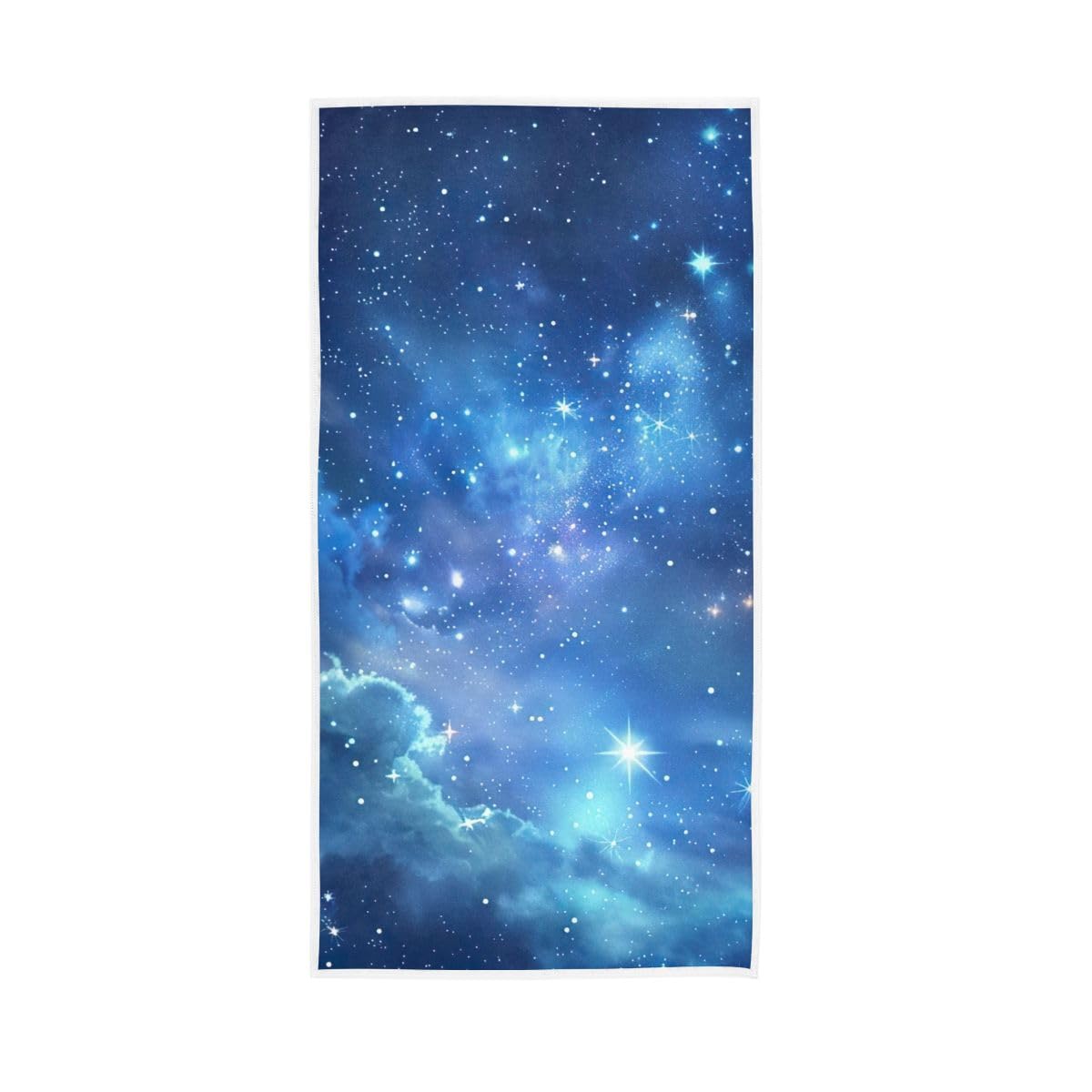 LSRCPD Blue Galaxy Background Hand Towel Soft Washcloths Hand Towels Cotton 15 x 30 Inch