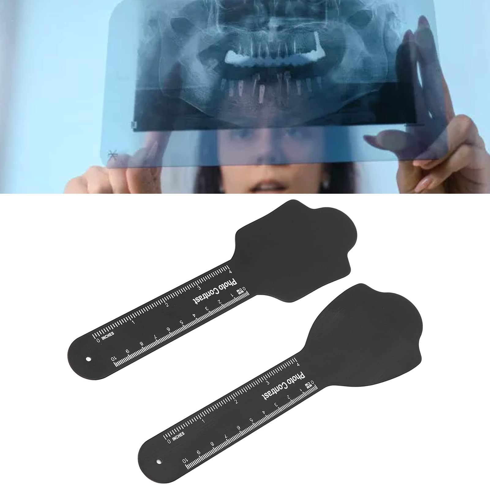 2 Pcs Intraoral Photo Contraster Dentaire Fond Conseil Orthodontique Photographique Contraste Longue Poignée Ral Photo Fond Conseil Avec Échelle