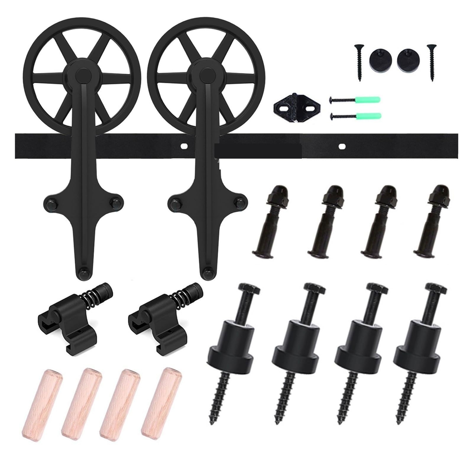 1.2 Meter Barn Door Hanging Rail Kit Complete Hardware Set for Sliding Doors,Smooth Gliding