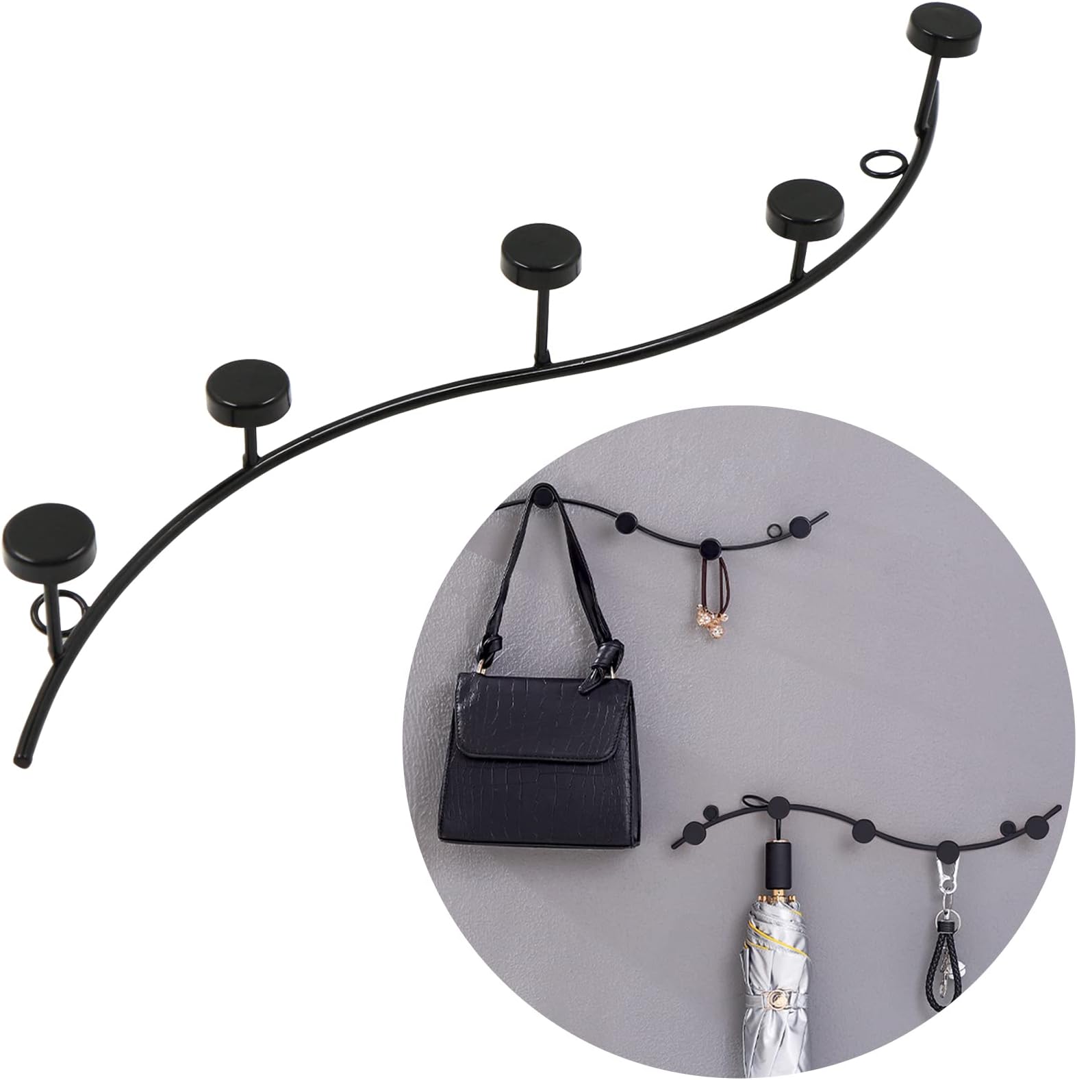 Gancio Appendiabiti Da Avvitare Triplo In Metallo Cromo Lucido 3 Ganci L 17 X H 7.5 Cm | Leroy - Foto 5