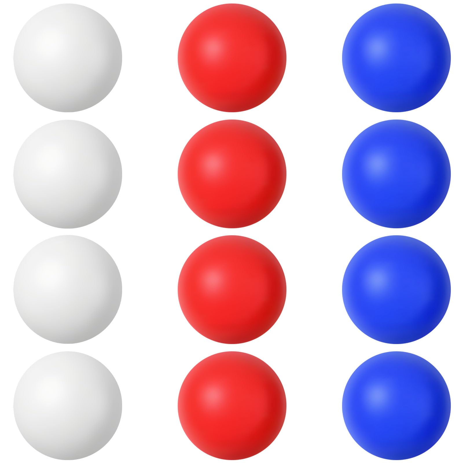 Soulchen 40mm Glow in The Dark Table Tennis Balls Bulk, Carnival Game Night, Neon Birthday Party Favor, Classroom Rewards, Goodie Bag Filler, Pet Playmate(24 Pcs,Red White Blue,Solid) โ image 1