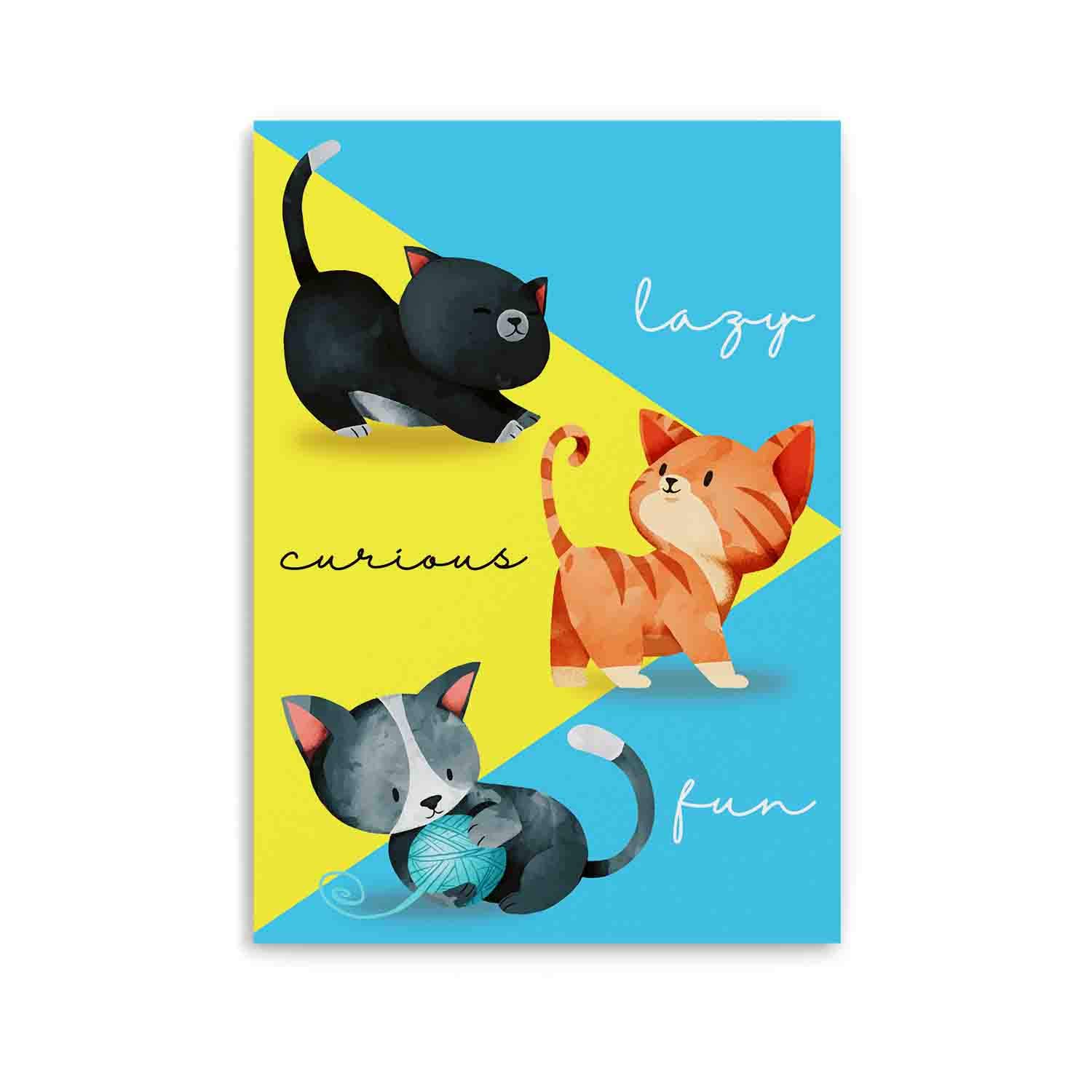 The Tender Curve Curious Cat Greeting Cards, 10.5x14.7 Cm