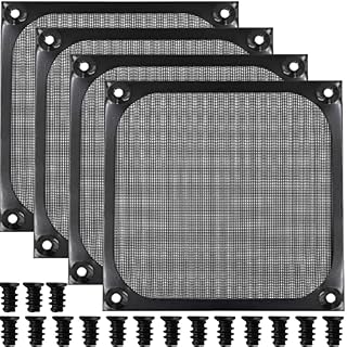 Xiatiaosann 120mm Fan Dust Filter, Computer PC Case Cooler Fan Dust Mesh Grills, Fan Dustproof Case Cover for Computer Cooler Fan, Ultra Fine Dust-Filter, Black, 4 PCS