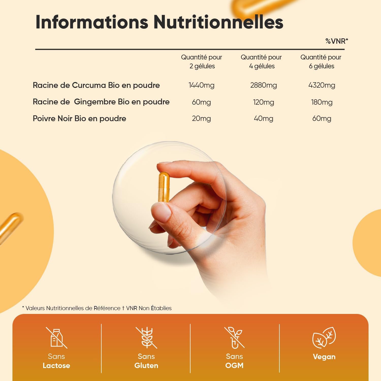 Duo Complémentaire - Curcuma avec Probiotique - Complexe avec 77 milliards d'UFC par portion (20 souches), Probiotiques et Prébiotiques (FOS et Inuline) 60 Gélules - Curcuma Bio 180 Gélules Vegan
