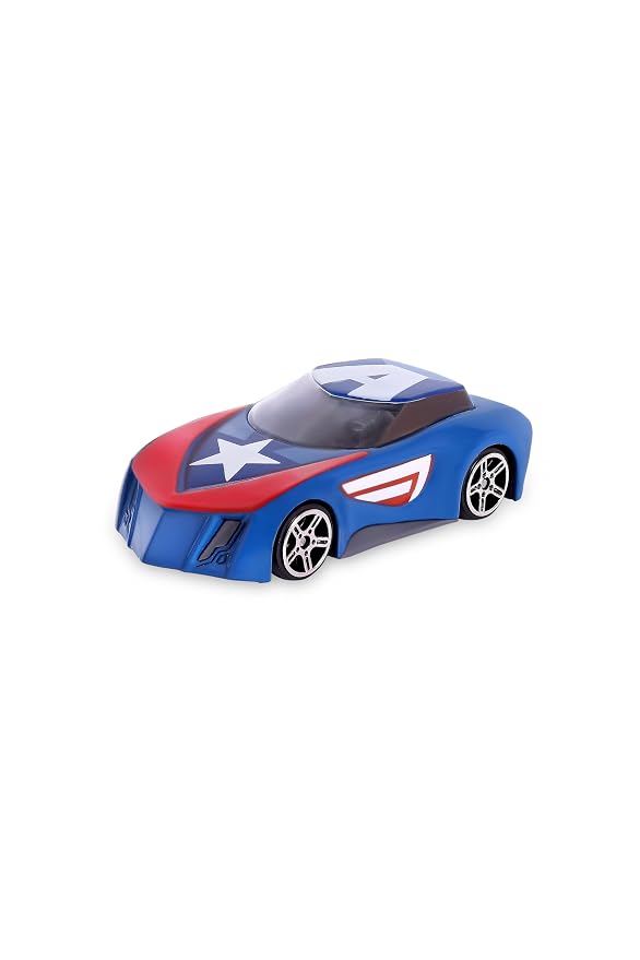 Marvel Captain America #3 Diecast Rapid Racer Toy Car | 1:64 Diecast Toy Car Go Collection | Ages 3 & Up, Multicolor