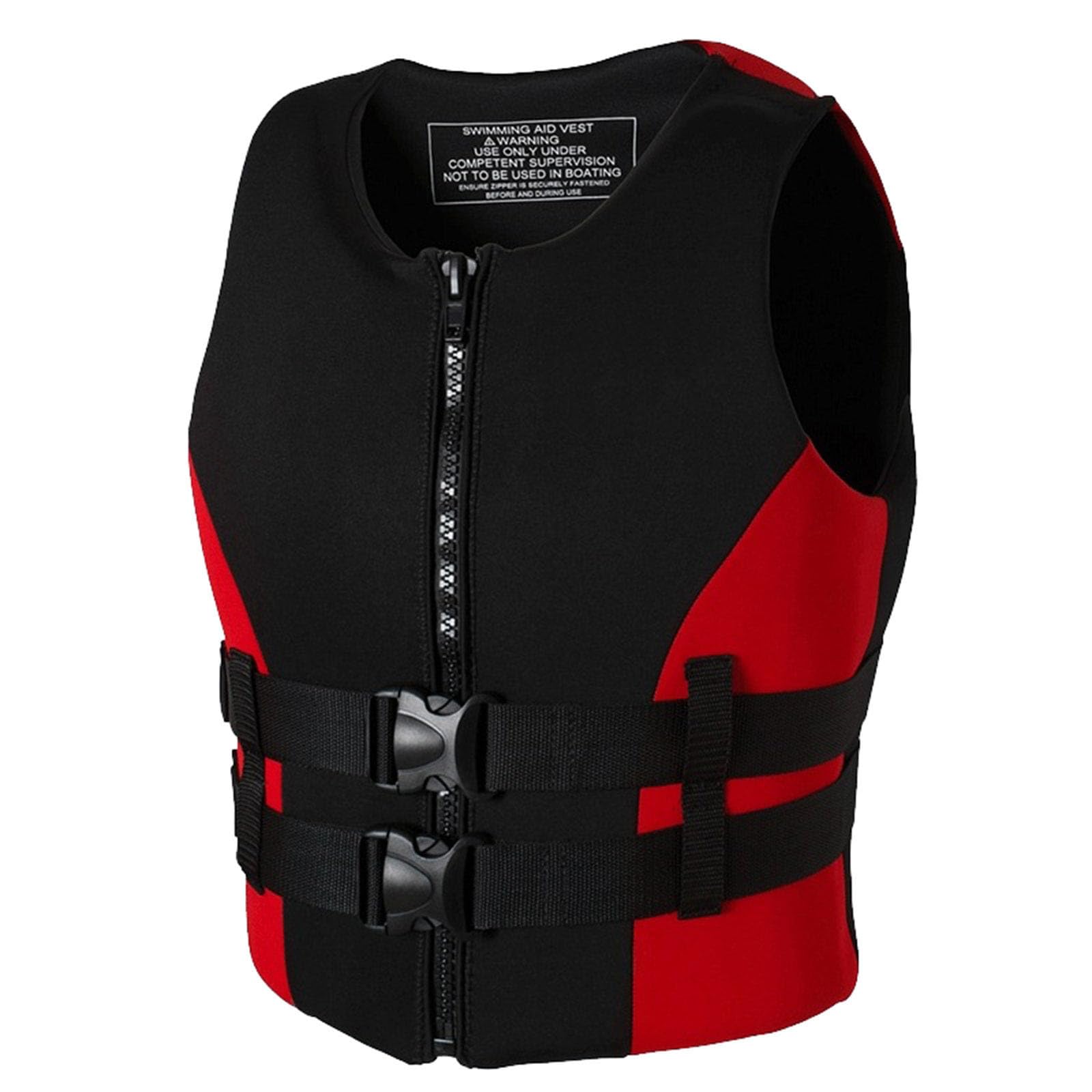Adults Swim-Jacket Youth Waterproof Swim Jacket Waistcoat Adjustable Swim Vest Unisex for Boarding, Kayaking, Fishing,Watersports (Red, S)