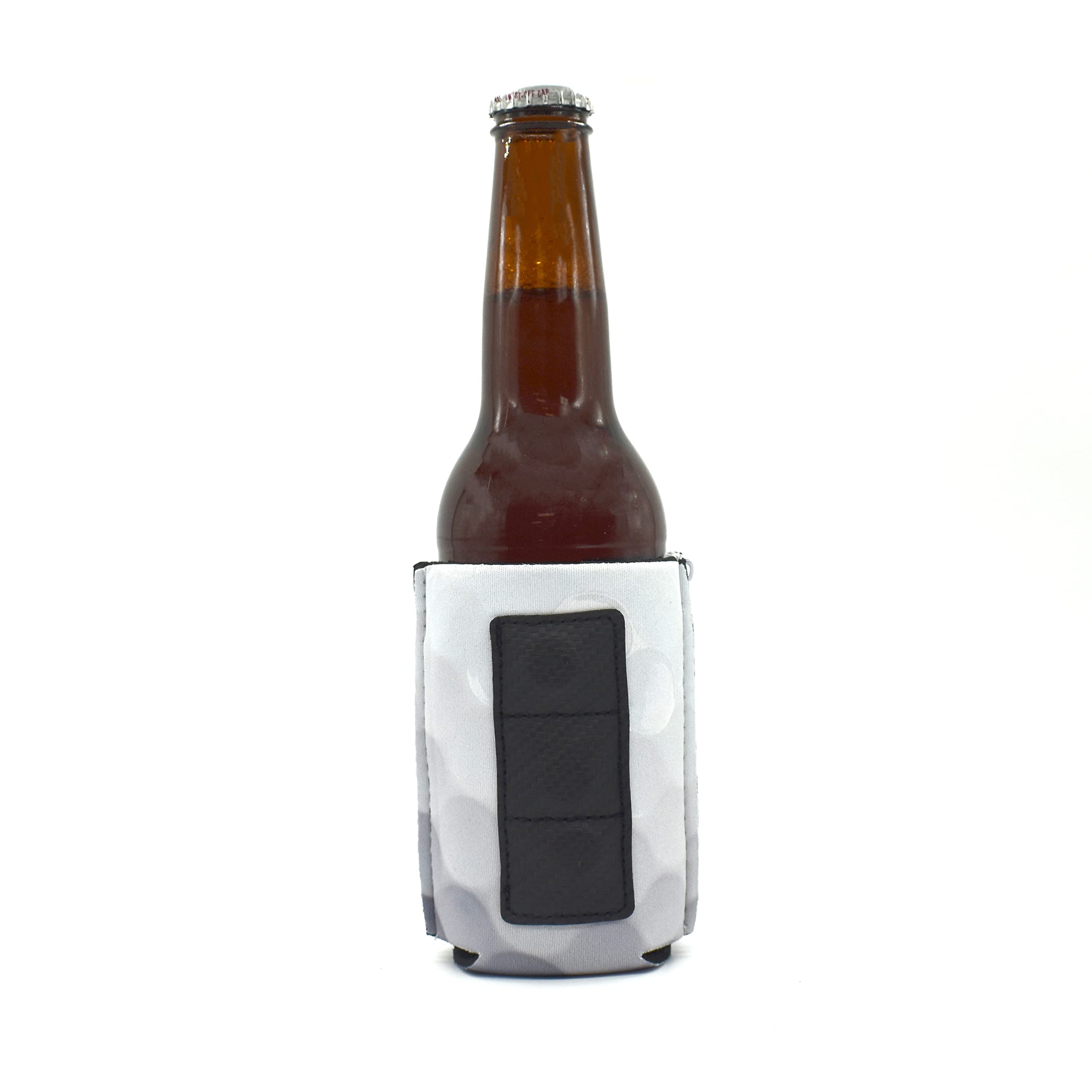 ZipSip MAGNET Adjustable Drink Coozie - Fits Cans, Bottles, Cups (Brown Paper Bag Print, XL)