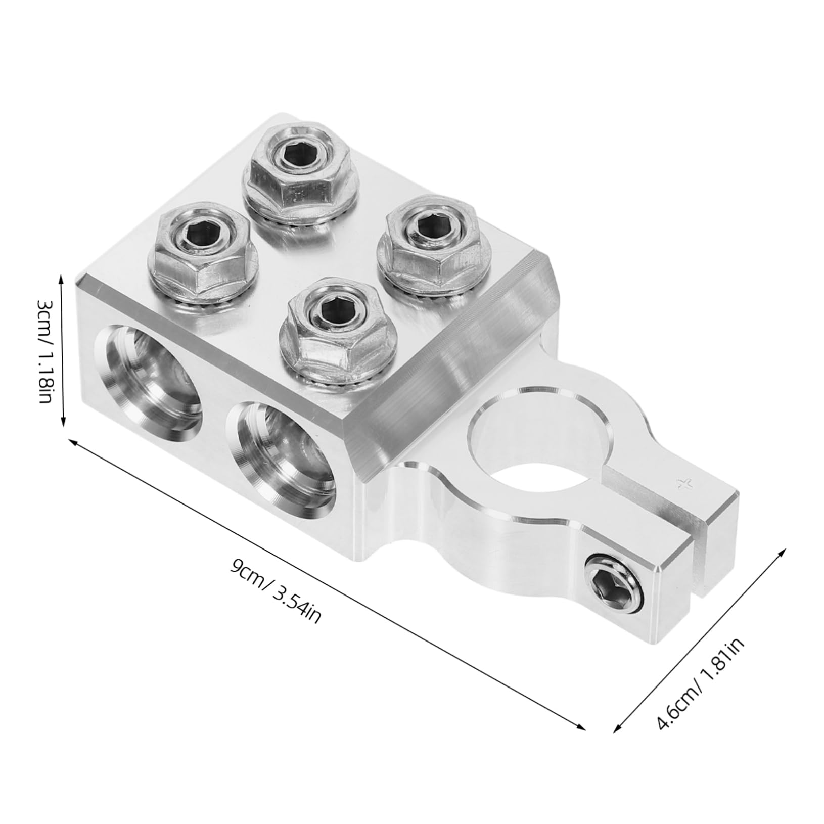 Paire de Cosses de Batterie Facile à Installer en Alliage D'aluminium Argenté, Interrupteur Isolateur pour Déconnexion de Batterie Véhicule Automobile