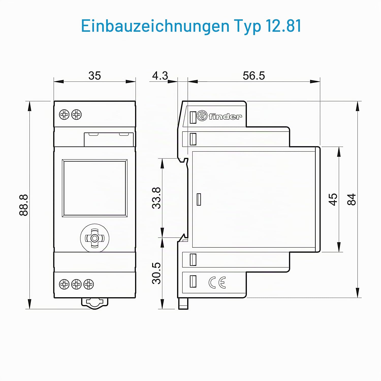 Finder 12.81.8.230.0000 ASTRO-Zeitschaltuhr mit Astroprogramm 1 Kanal NFC