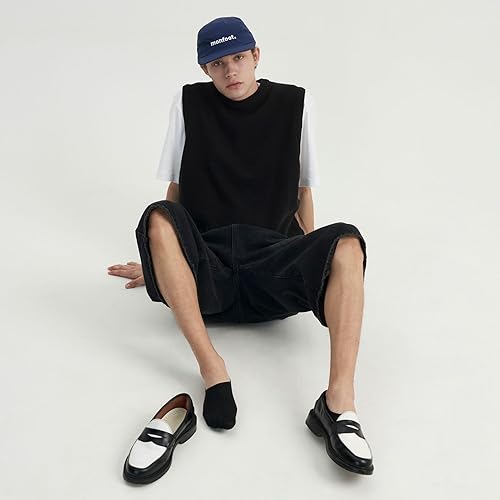 Miniatura 2 de MONFOOT 10 pares de calcetines antideslizantes transpirables para mujer y hombre, paquete múltiple