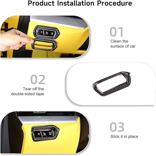 Miniatura 3 de TOYCIDFG Cubierta de marco de botones para interruptor de salpicadero de automóvil Lamborghini Urus 2018-2023, accesorios de decoración interior de