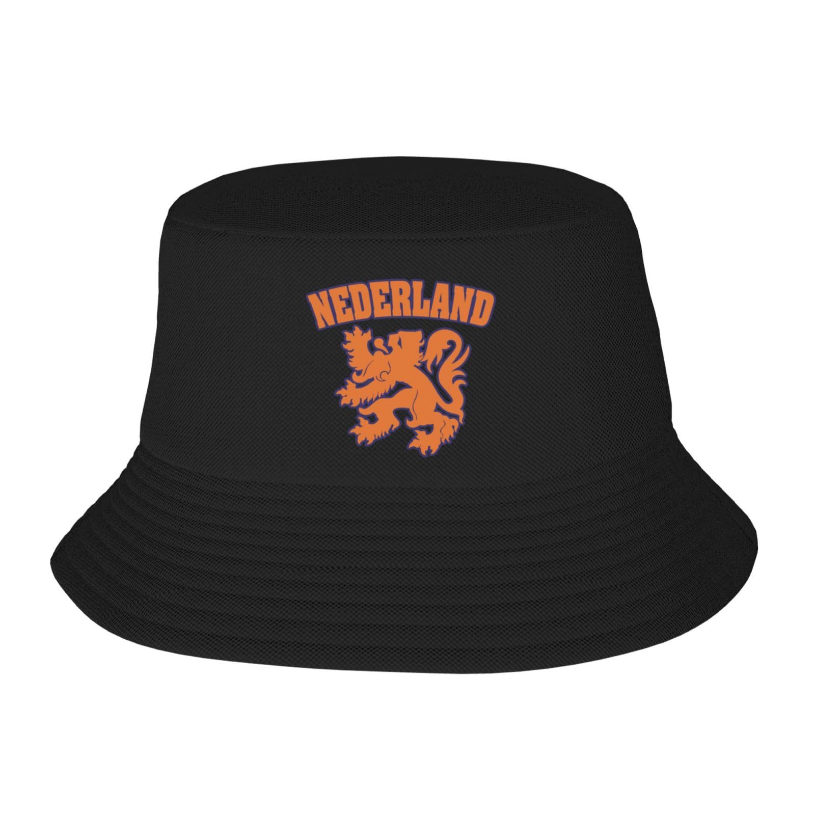 Netherlands Flag Lion Dutch Pride Bucket Hat Reflective Foldable Beach Sun Hats Fisherman Hats for Women Men