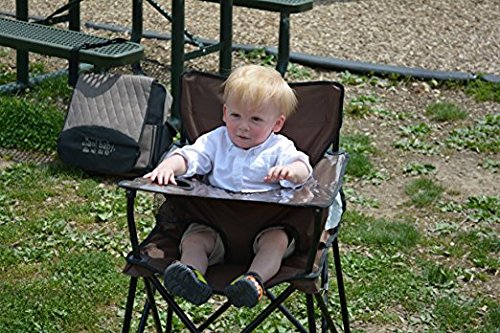 ciao! baby Portable High Chair for Travel, Fold Up High Chair with Tray, Chocolate