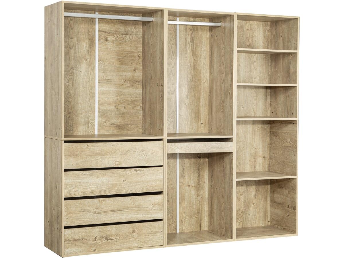 Vestidor modular ópera Habitat et Jardin de 3 elementos en acabado beige de alta resistencia