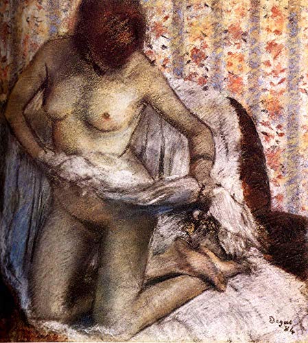 Peintures sur toile uniques pour collectionneurs d'art célèbre après le bain 1884 nu