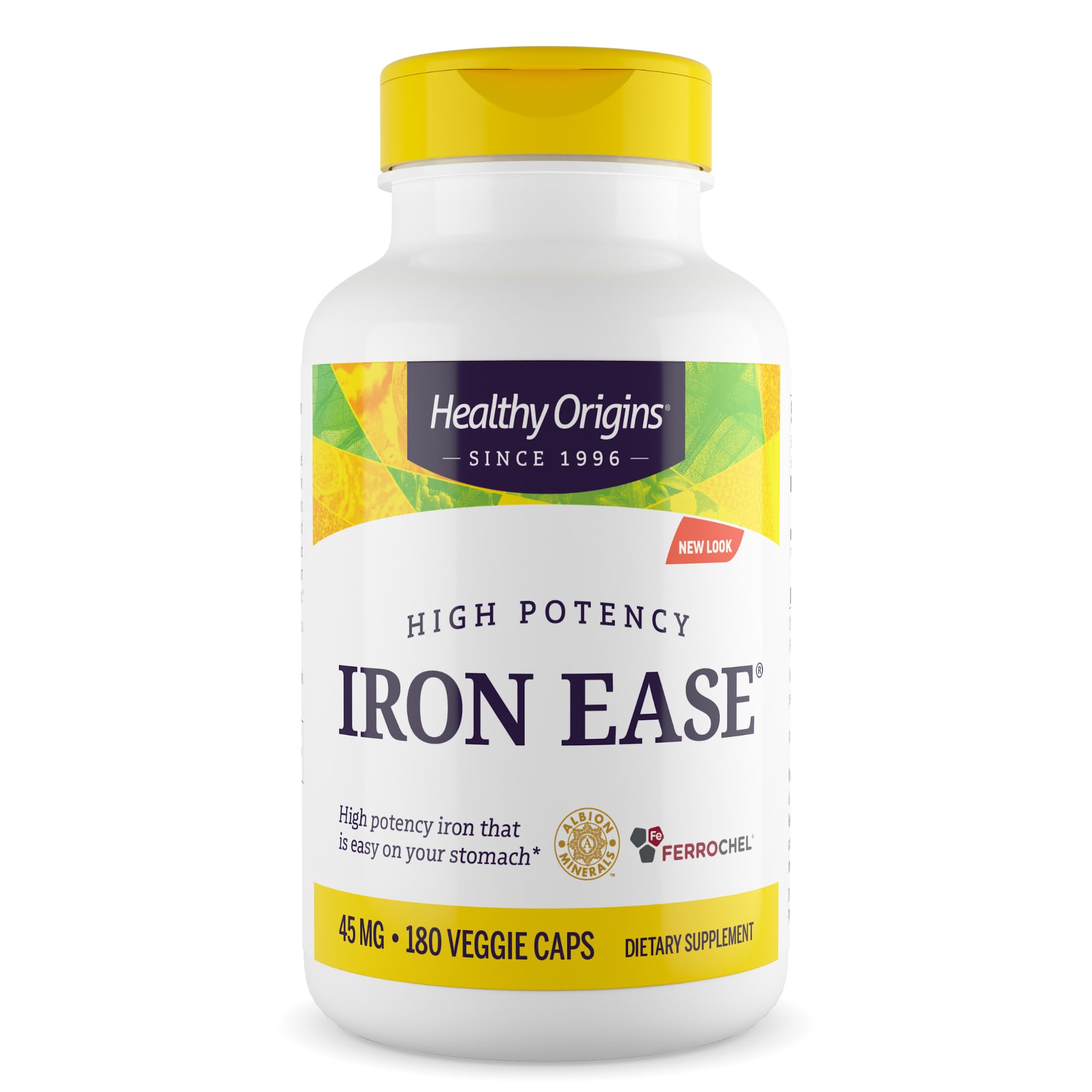 Sponsored Ad – Healthy Origins Iron Supplement (Featuring Ferrochel Ferrous), 45 mg - Easily Digestible Iron Supplements for Women & Men - Vegan, Non-GMO & Gluten-Free Iron Supplement Women - 180 Veggie Capsules