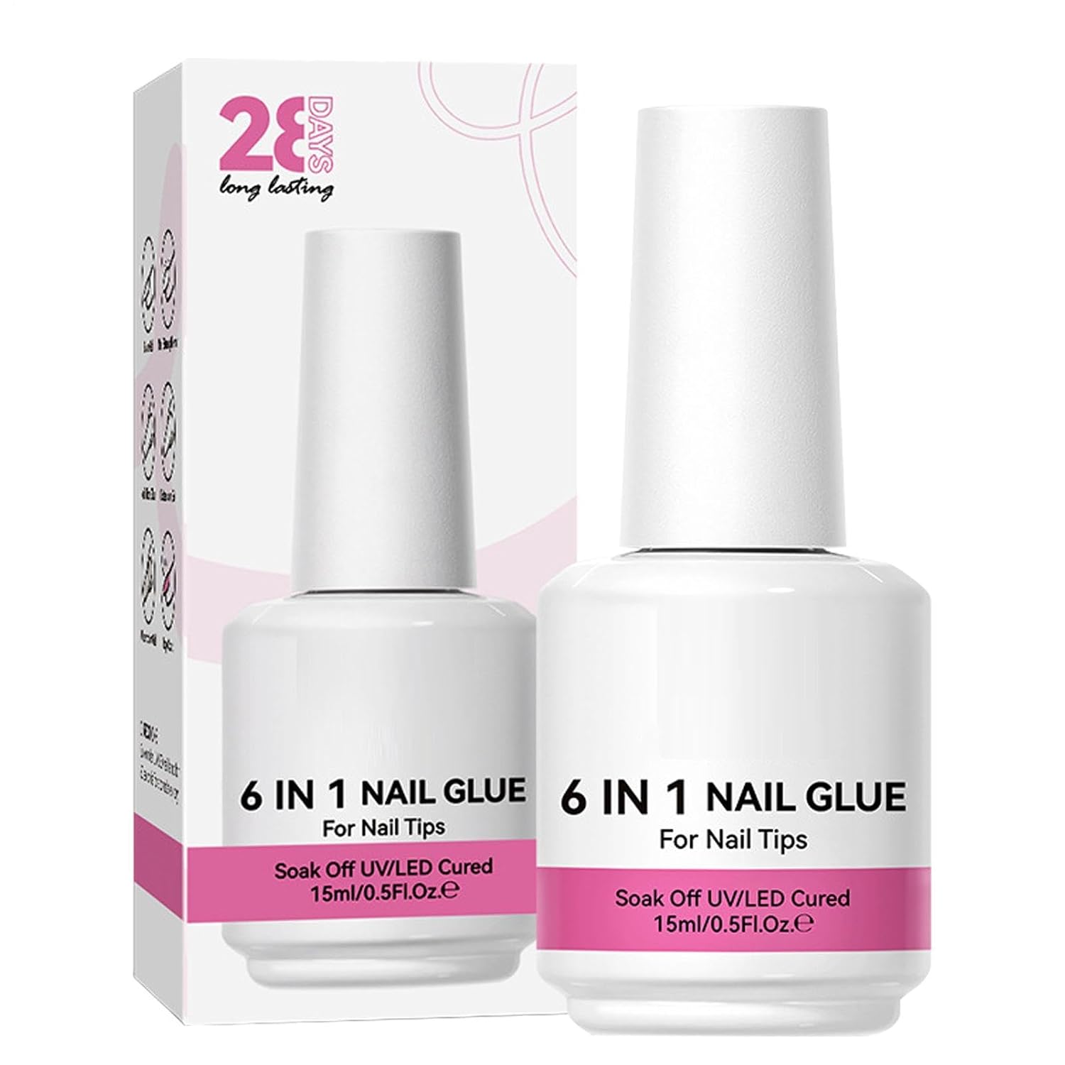 Nail Glue,15ml Multi-Functional Rhinestone Tip Glue | Gel Nail Sculpture Tool,for Beauty Salon Wedding Home Reinforcement Adhesion Women Girls Carving Patterns Manicure