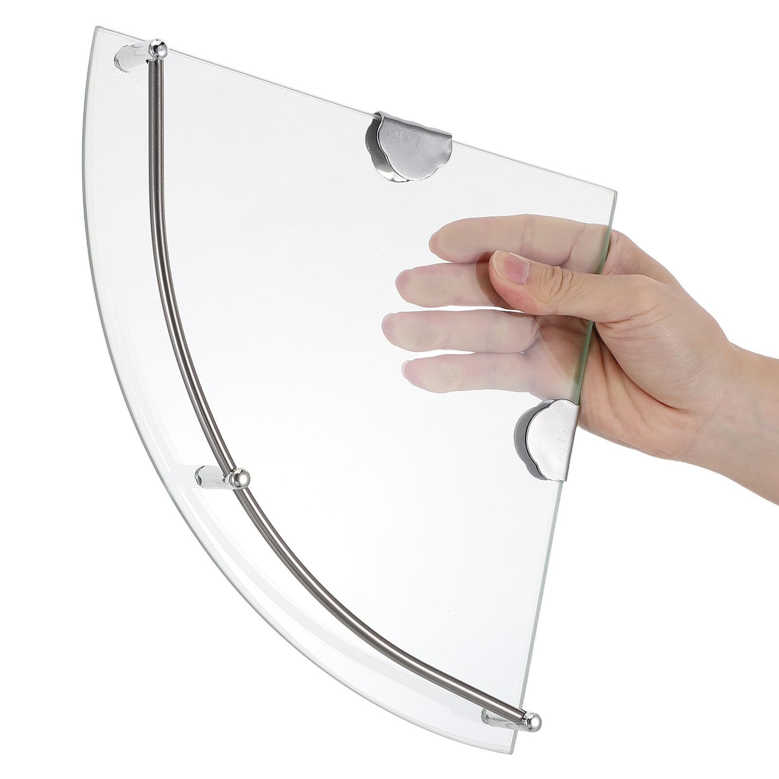 PRETYZOOM 2 Piezas De Estantes Para Artículos De Tocador, Jabonera, Estante De Pared De Acero Inoxidable, Riel Para Champú Y Gel De Baño Con Cepillo De Baño, Organizador Triangular De