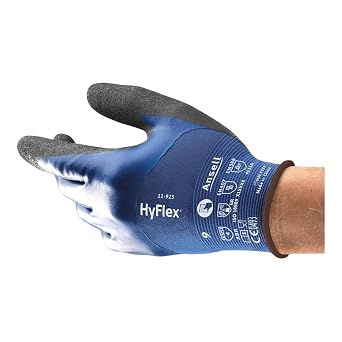Ansell Healthcare 11925070 HyFlex Series Nitrile Ultra-Light Multi-Purpose Glove, 18 Gauge, Size 7, Blue Pack of 144