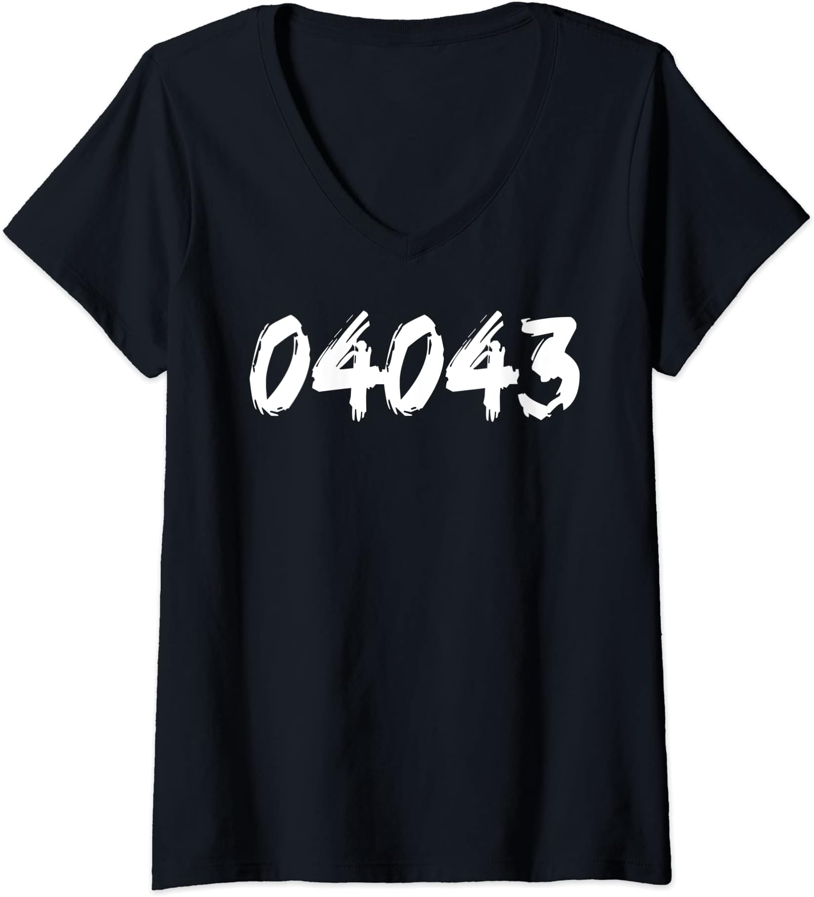 Womens 04043 Zipcode Kennebunk Maine Hometown Pride ME Zip 04043 V-Neck T-Shirt