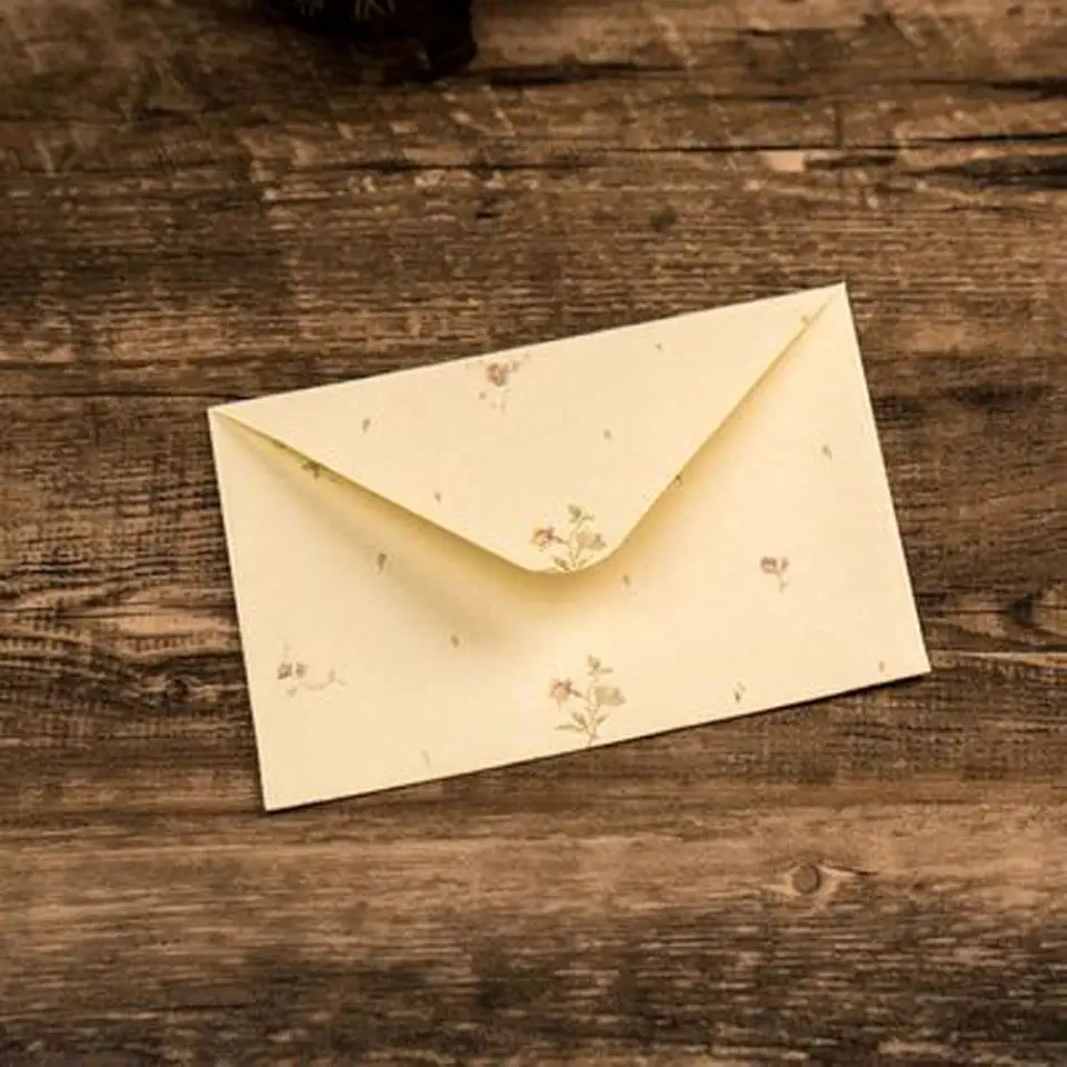 10 peças de papel de carta de envelopes florais elegantes, bloco de cartas de convite para dia dos namorados (10 envelopes)