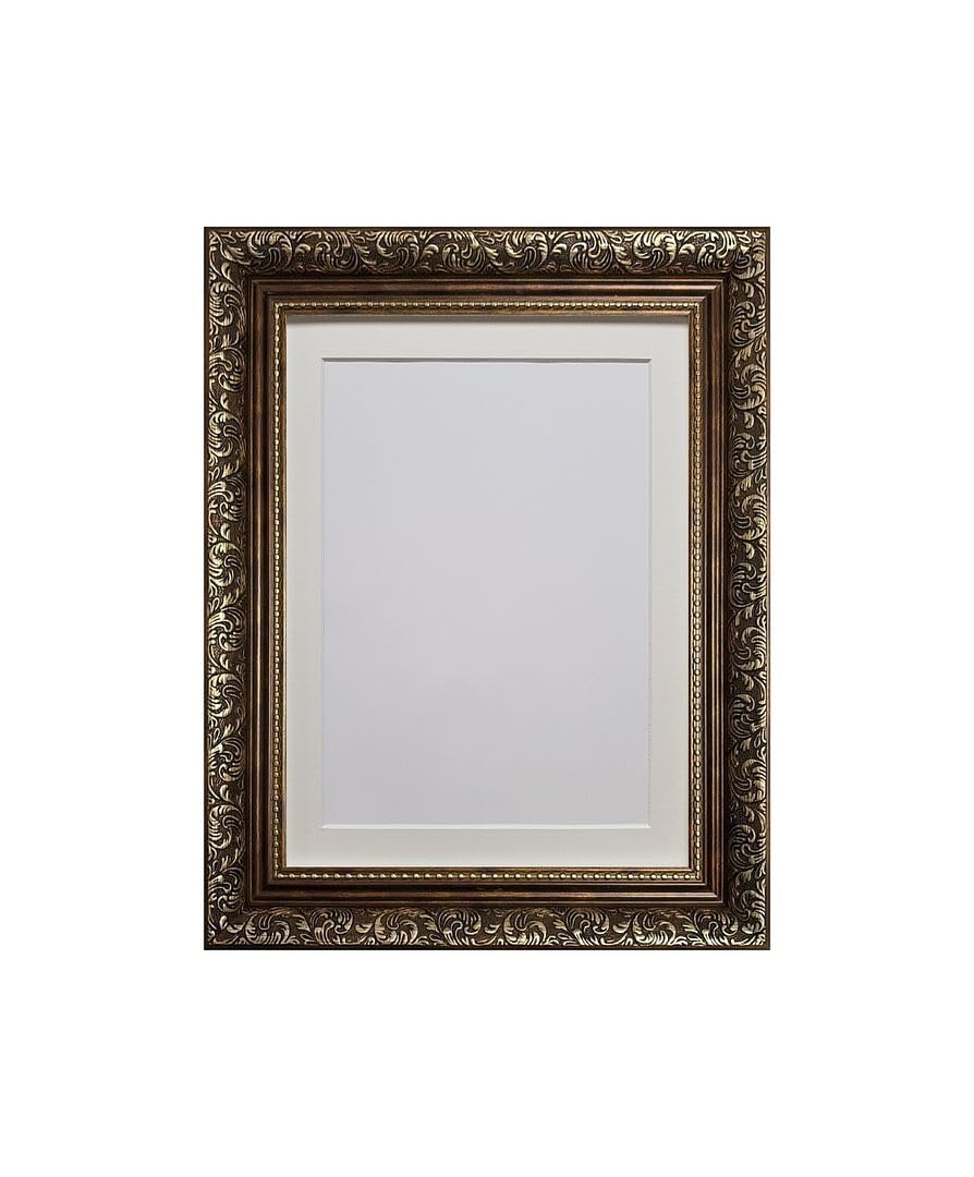 FRAMES BY POST Large Dahlia Bronze Picture Photo Frame with Ivory Mount 10 x 10 Image Size 8 x 8 Inch โ image 1