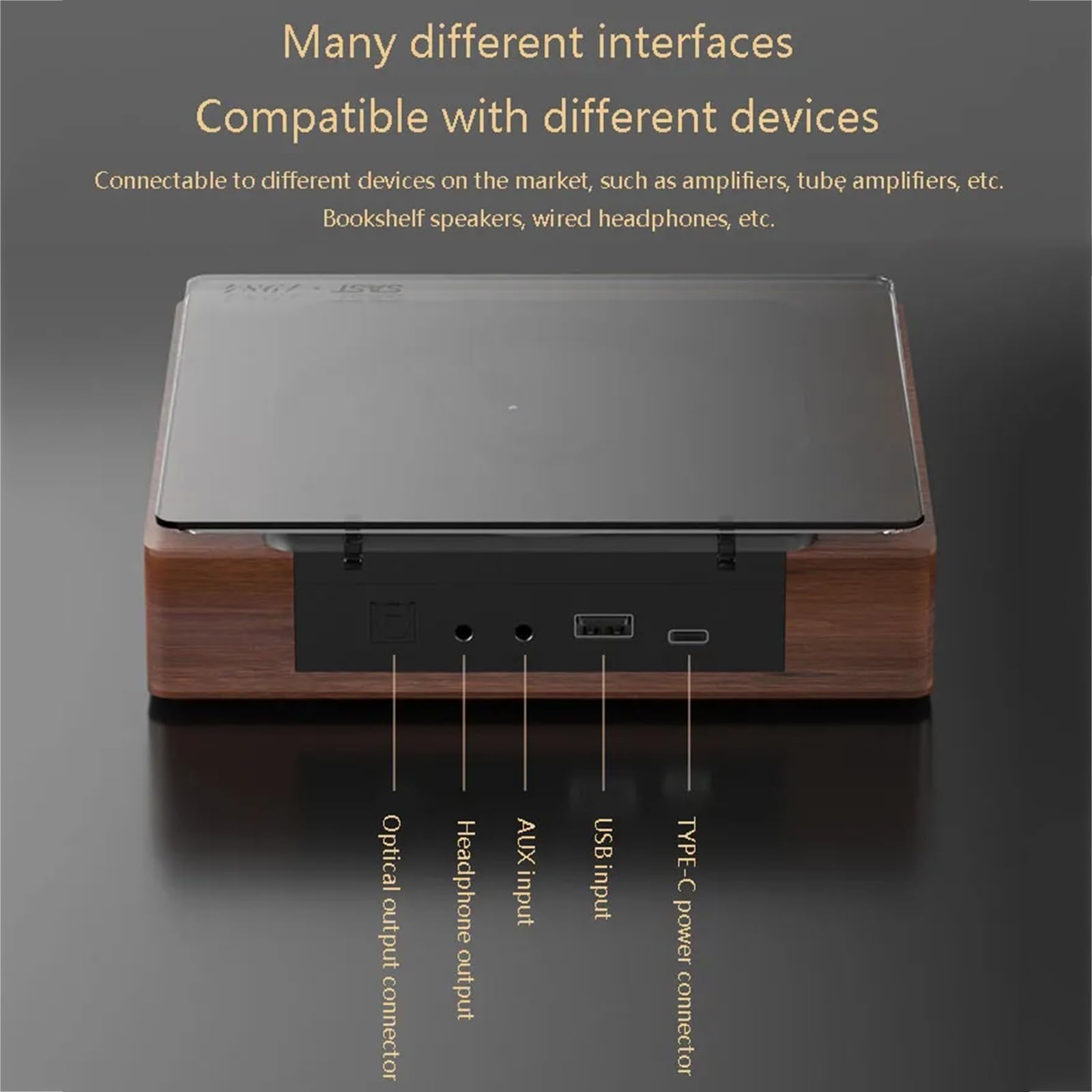 Lettore CD Portatile con Altoparlanti, Lettore CD Bluetooth 5.0 bidirezionale Domestico con Audio Stereo Hi-Fi, Telecomando, Supporta AUX/USB, Jack per Cuffie