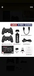 GD10 Video Game Stick Embutido 40000 Jogos 128G 2.4G Controlador Sem Fio HD Console de Videogame Retrô 4k HD Console de Videogame