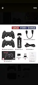 GD10 Video Game Stick Embutido 40000 Jogos 128G 2.4G Controlador Sem Fio HD Console de Videogame Retrô 4k HD Console de Videogame