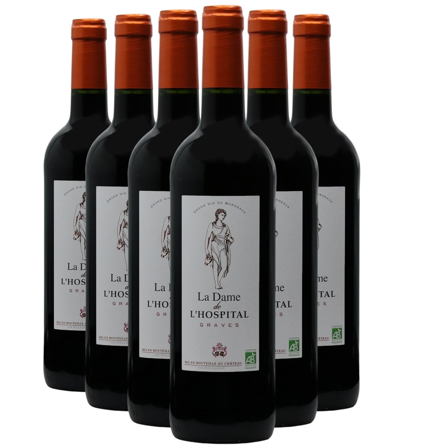 Château de l'Hospital Graves La Dame de l'Hospital - Rouge 2020 - Vin Rouge de Bordeaux (6x75cl) BIO