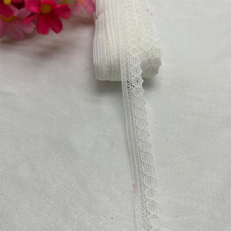 Cinta de 10 Yardas 1,2 cm de algodón con Encaje de Ganchillo Vintage con Borde de Encaje con patrón Floral para Costura, Manualidades de Bricolaje para el hogar, Mantel Rosa