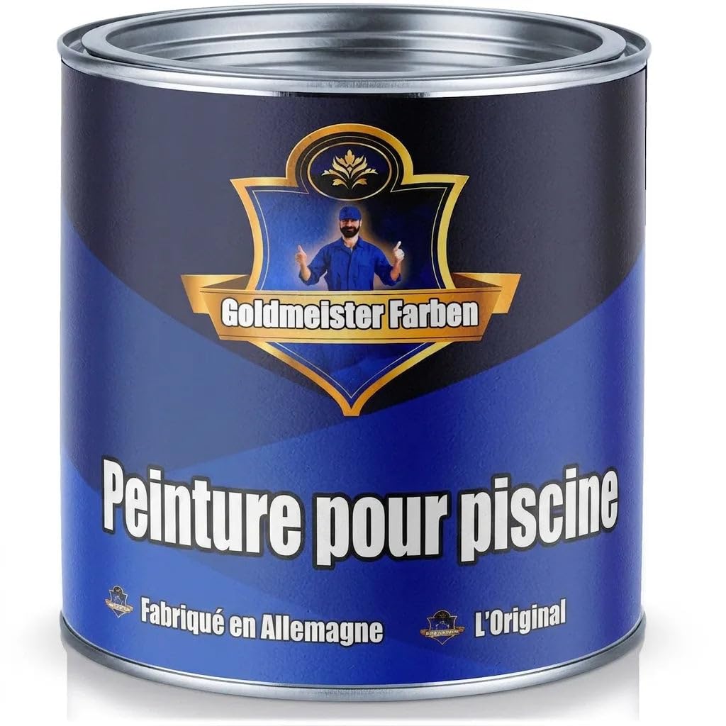 peinture époxy piscine pour GFK, plastique et polyester - peinture piscine 2 composants avec durcisseur inclus, disponible en bleu, blanc, vert, gris, gris anthracite, clair, vert mer - Choix de coule