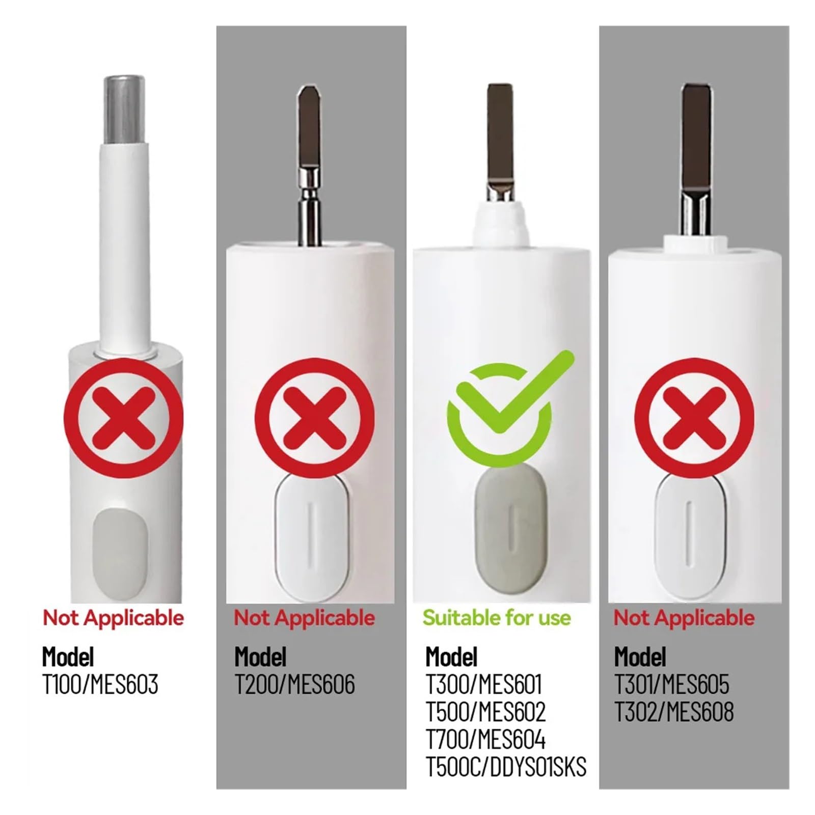 Cabezales de cepillo de dientes eléctrico, compatibles con MJIA,T300/T500/T700, tapas de cerdas suaves for dientes eléctricos sónicos, boquillas de paquete al vacío(Sensitive WH6Pcs)