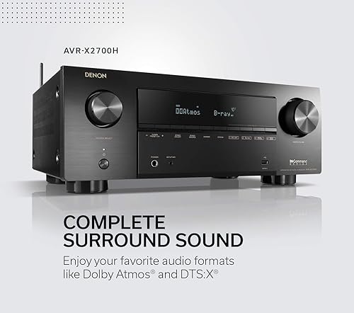 Miniatura 3 de Denon AVR-X2700H 8K Ultra HD 7.2 canales (95 W x 7) Receptor AV - Diseñado para juegos, transmisión de música, audio y video 3D, Alexa + HEOS