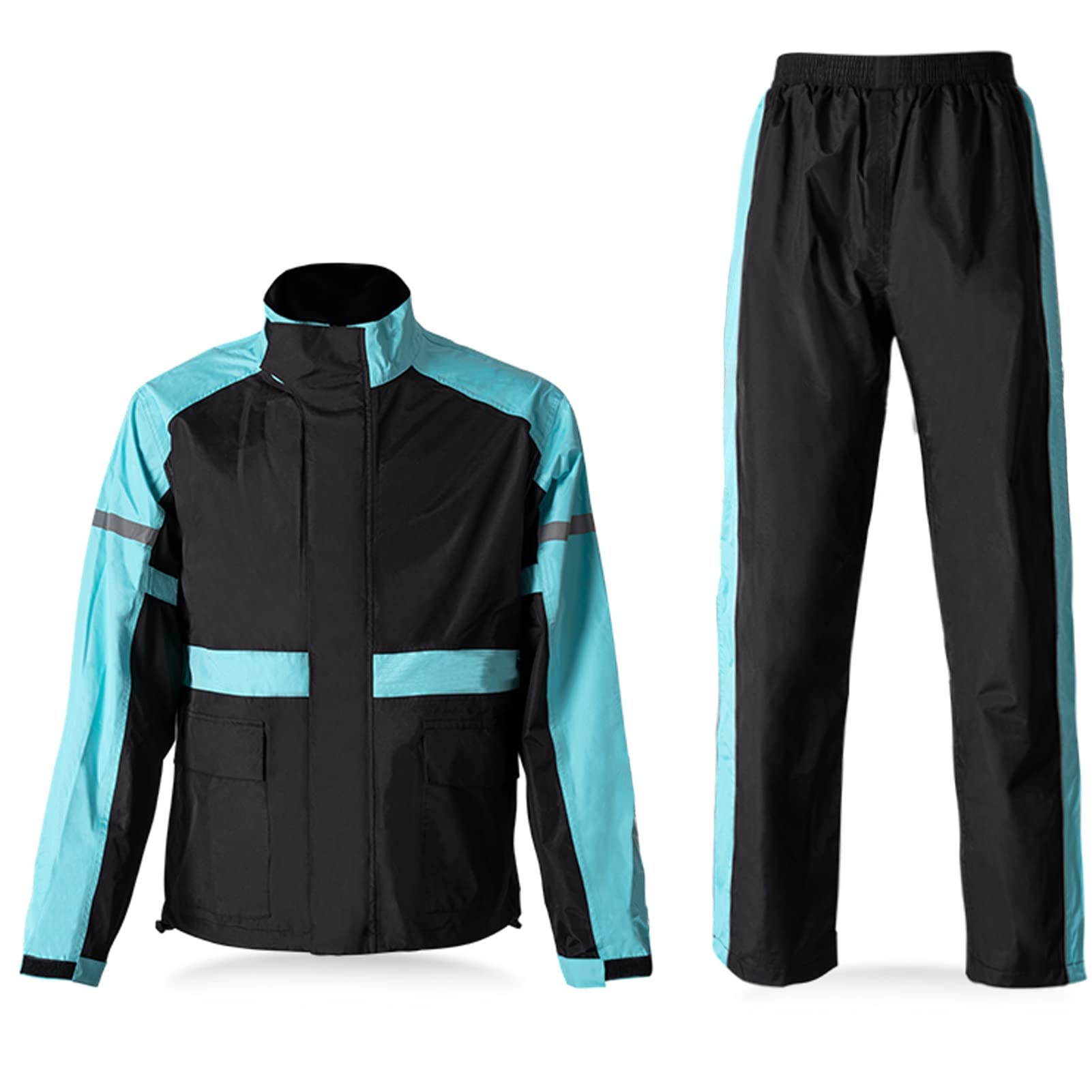 KFGISD, Breathable Rain Gear Reusable Cycling Rainwear for Outdoor,Raincoats(Blue,XXL)