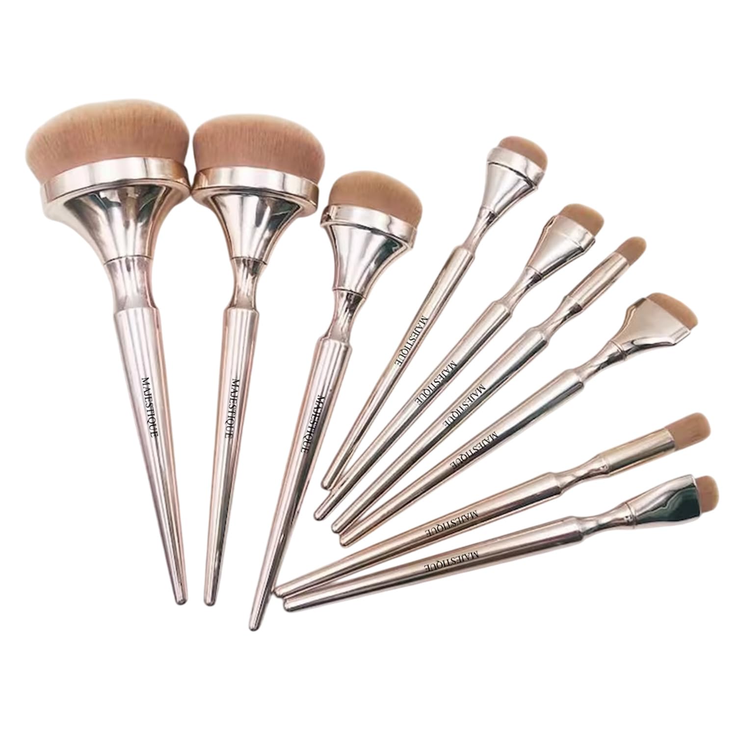 Majestique Premium 9-Piece Makeup Brush Set | Synthetic Beauty Brushes for Women | Foundation Blender, Eye Makeup & Luminous HD Compact Brushes-image-44