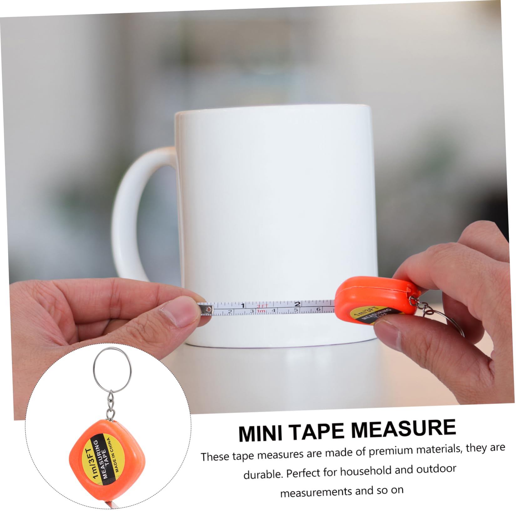 10 Ensembles Porte-Clés Pour Mini-Mètre À Ruban Mètre Numérique Petit Mètre À De Poche Mesures Millimétriques Ruban À Mesurer Flexible Et 20 pièces * 10