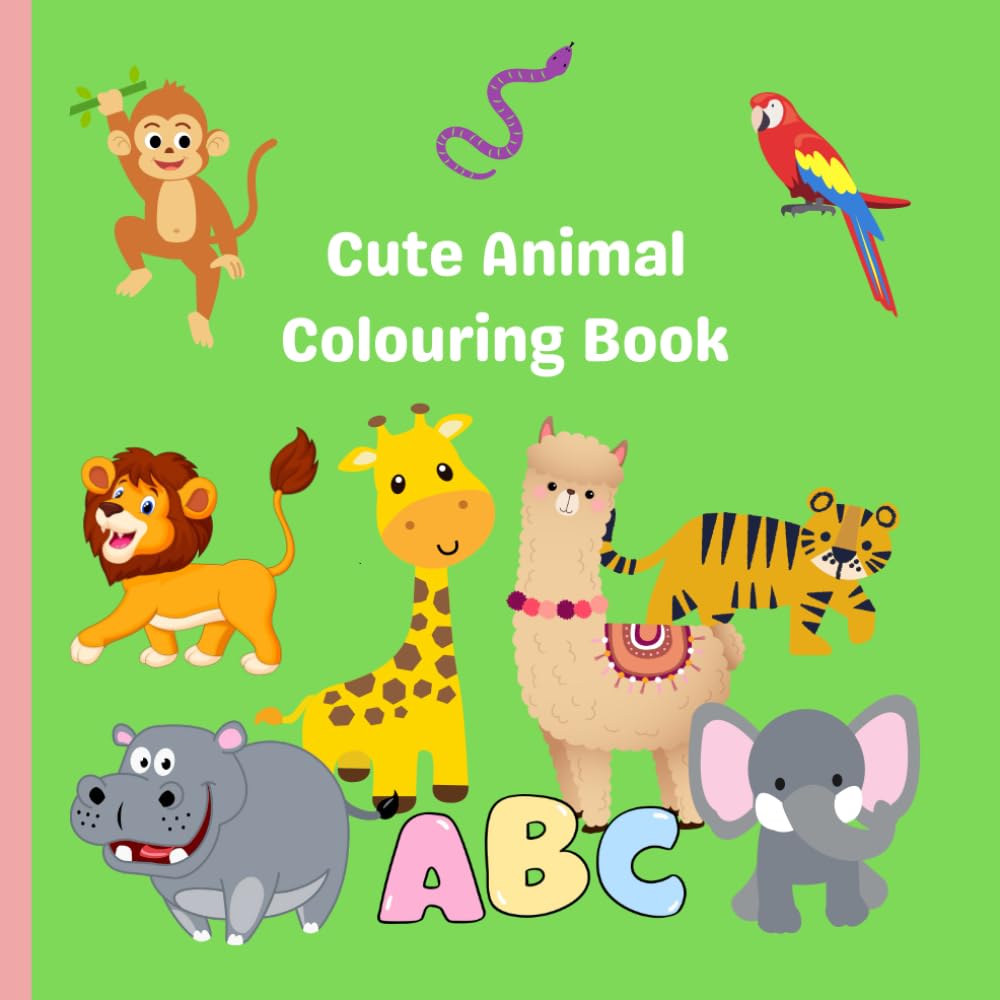Animals Colouring book for Children: Educational Colouring Pages with Animals and Alphabets for Children 3-6