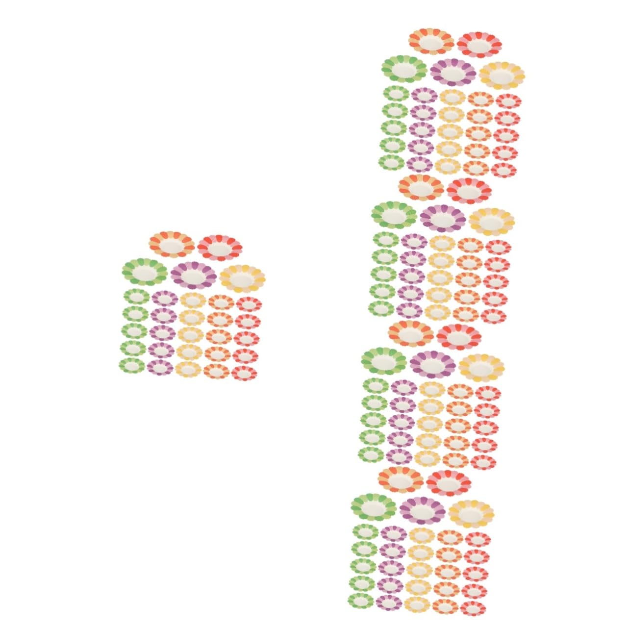 ULTECHNOVO 5 Ensembles Assiettes Papier Décoratives Jetables Pour Multicolores Vaisselle Pour Anniversaires Célébrations 100 Pièces * 5